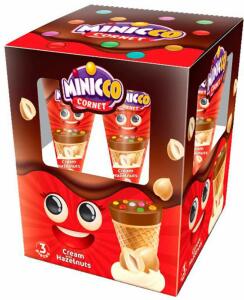 Шоколадный десерт в ваф.рожке Minicco Cornet Hazelnut 25г