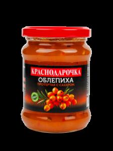 Протертая с сахаром Облепиха Краснодарочка ГОСТ 280г 1*12