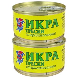 Икра трески стерилиз. 160г 5М(№22 ключ) 1*24