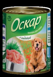 Оскар 350г конс д/собак с Индейкой 1*20