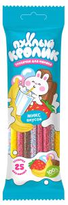 Трубочки для молока Пухлый кролик Микс вкусов(шоколад, банан, клубника, бабл гам) 150г(25трубочек)