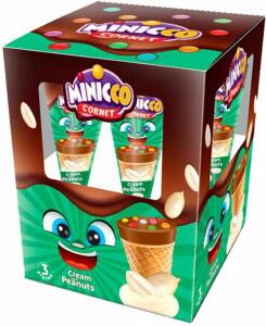 Шоколадный десерт в ваф.рожке Minicco Cornet Peanut 25г