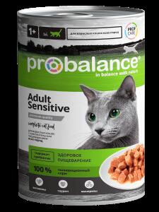 Консервированный корм для кошек Probalance "Sensitive", 415г