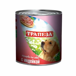 Трапеза конс д/собак Индейка 750г 1*9