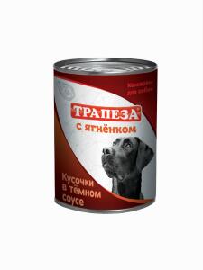 Трапеза 415г конс д/собак кусочки в темном соусе с Ягненком (1*12)