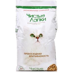 Чистые Лапки наполн. 37л древесный (13,5кг)