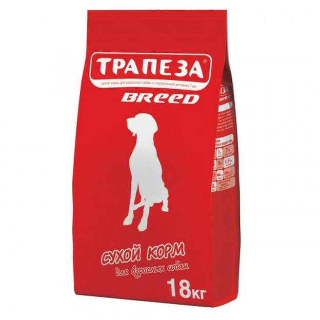 Трапеза BREED сухой корм д/собак взрослых пород 18кг